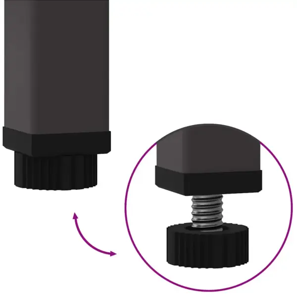 Tõstetud aiataimelava, must teras, 100 x 26 x 82 cm – 9