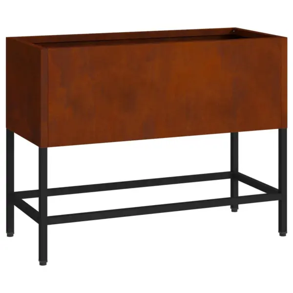 Tõstetud metallist istutuskast roostevärvi, 60 x 26 x 45 cm – 2