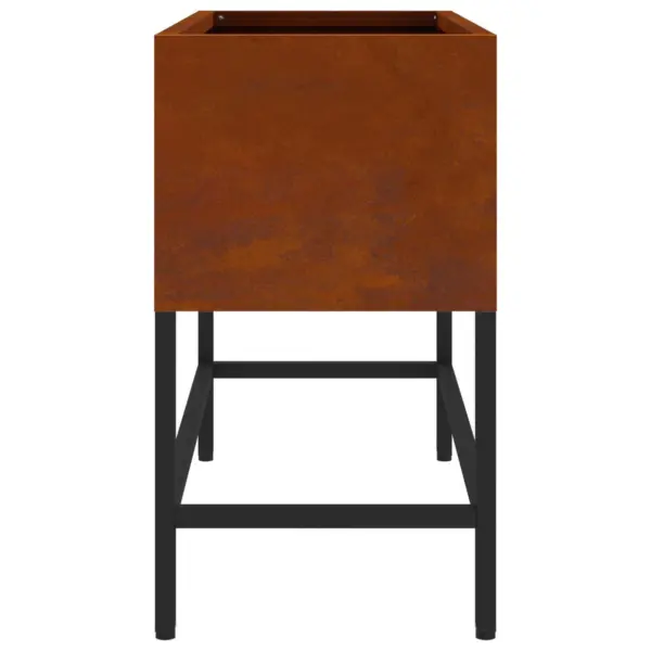 Tõstetud metallist istutuskast roostevärvi, 60 x 26 x 45 cm – 7