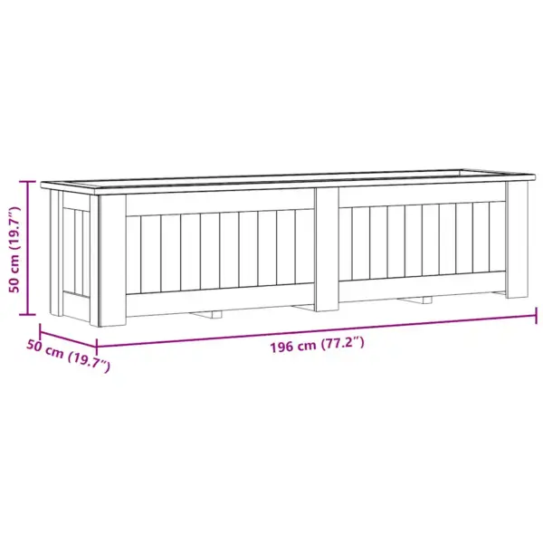 Tõstetud peenar aeda ja terrassile, roheimmutatud männipuidust, 196 x 50 x 50 cm – 10