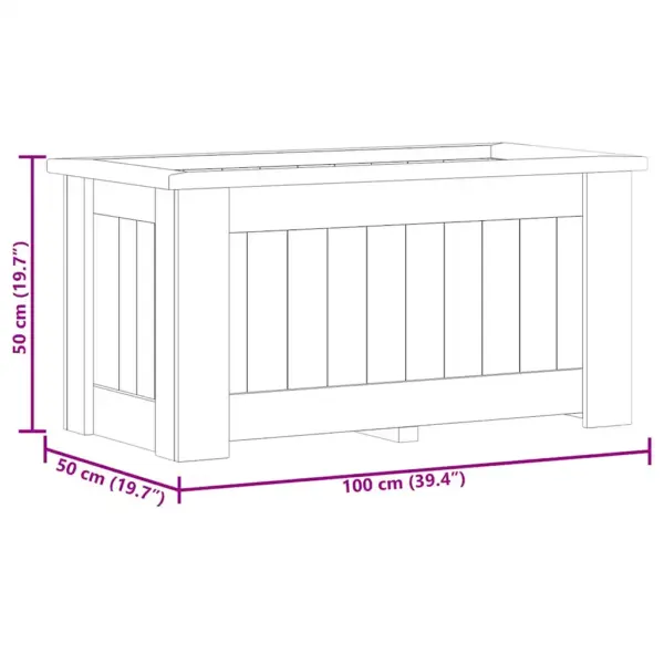Tõstetud peenrakast immutatud männipuidust, 100 x 50 x 50 cm – 10