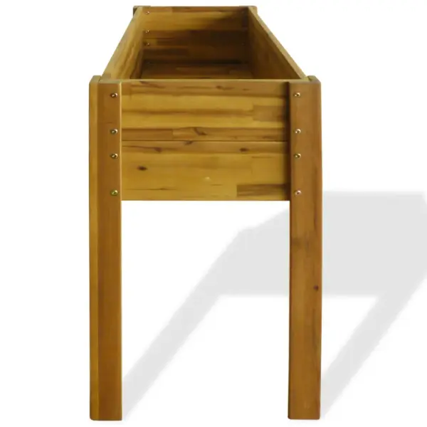 Tõstetud taimelava akaatsiapuidust, pruun, 100 x 40 x 84 cm – 4