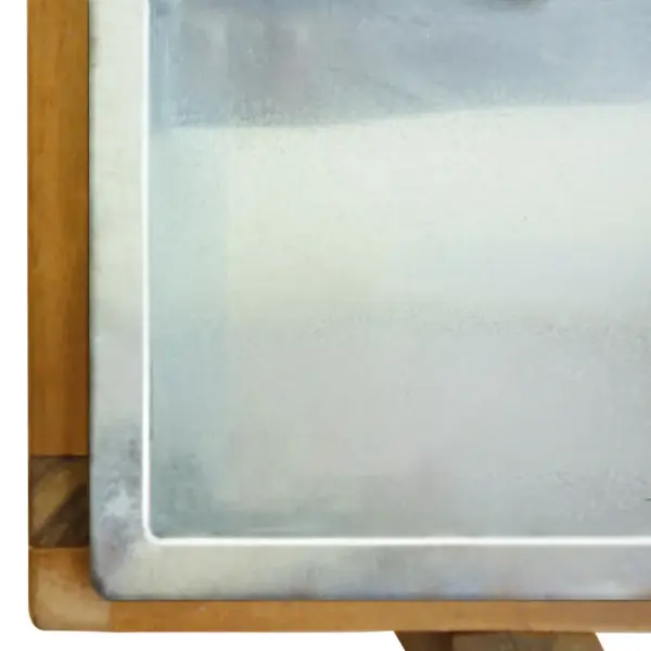 Tõstetud taimelava riiuliga, akaatsiapuit ja tsingitud sisekast, 90 x 30 x 75 cm – 5