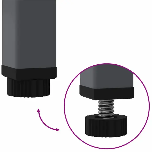 Tõstetud terasest istutuskast, antratsiit, 60 x 26 x 45 cm – 9