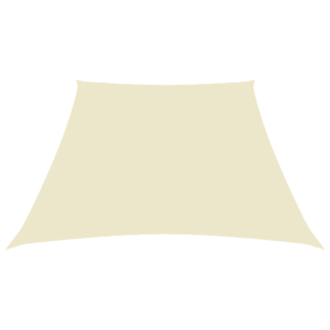 Veekindel trapetsikujuline päikesepuri, PU-kattega oxford-kangas, kreemjasvalge, 2,4 x 3 m