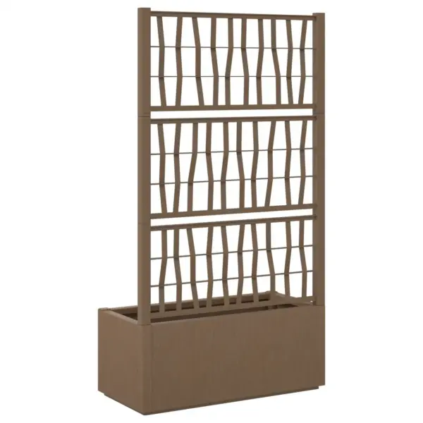 Trellisega taimekast ronitaimedele, pruun polüpropüleen, 80 x 36 x 140 cm, 80 L - 5