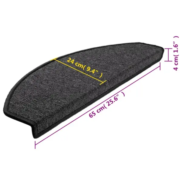 Poolringikujulised trepimatid, 10 tk, antratsiithall, 65 x 24 x 4 cm – 9