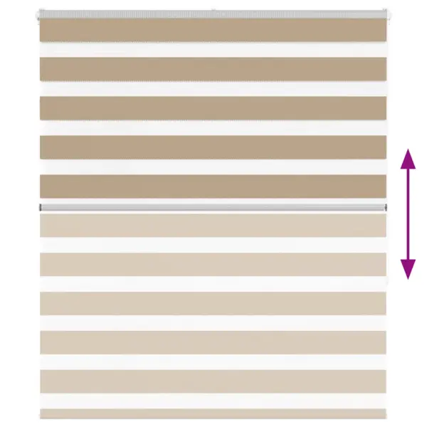 Triibuline päev ja öö ruloo liivapruun, 120 x 150 cm, polüester – 5