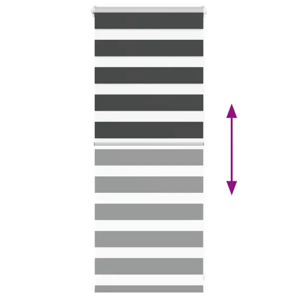 Triibuline päev ja öö ruloo, must, 60 x 100 cm, polüester – 5