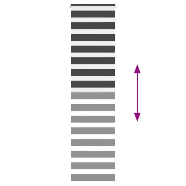 Triibuline päev-öö ruloo must, 65 x 230 cm, 100% polüester – 5