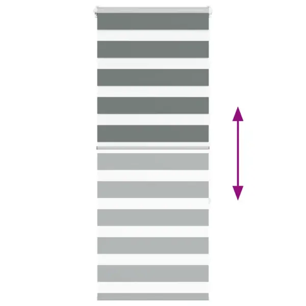 Triibuline päev-öö ruloo tumehall, 65 x 150 cm, 100% polüester, alumiiniumsiiniga – 5
