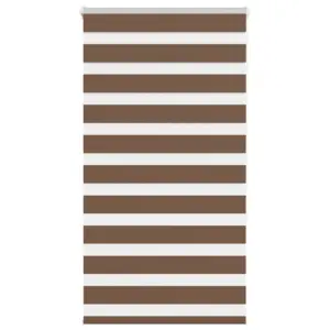 Triibuline sebraruloo, pruun, 90 x 150 cm, 100% polüester, kettmehhanismiga