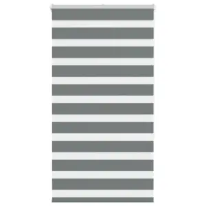 Triibuline sebra ruloo privaatsuse ja valguse reguleerimiseks, tumehall, 75 x 150 cm, polüester