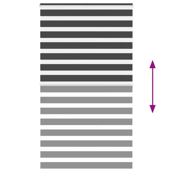 Triibuline sebra ruloo kettmehhanismiga, must, 135 x 200 cm, polüester – 5