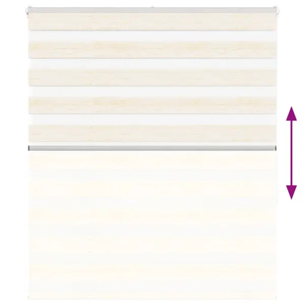 Triibuline sebraruloo marmorbeež, kettmehhanismiga, 125 x 150 cm, 100% polüester, alumiiniumsiiniga – 5