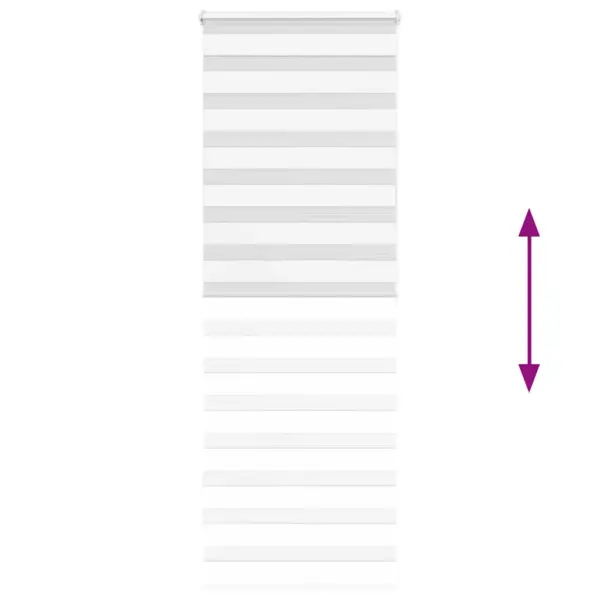 Triibuline sebraruloo kettmehhanismiga, valge, 70 x 200 cm, kanga laius 65,9 cm, polüester, alumiiniumsiiniga – 5