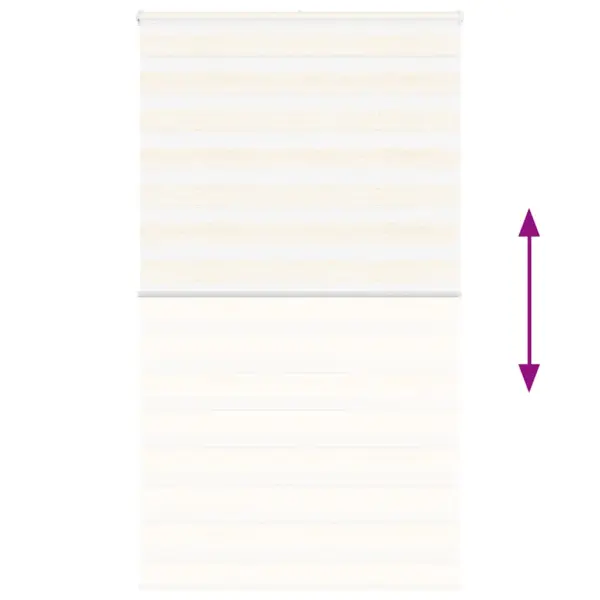 Triibuline sebraruloo privaatsuse ja valguse reguleerimiseks, marmorbeež, 125 x 200 cm, 100% polüester, alumiiniumsiiniga – 5