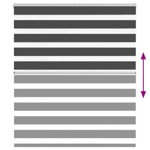 Triibuline sebraruloo, must, 120 x 100 cm, kanga laius 115,9 cm, polüester – 5