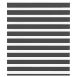 Triibuline sebraruloo kettmehhanismiga, must, 135 x 100 cm, polüester