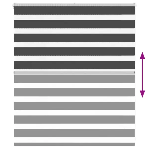 Triibuline sebraruloo kettmehhanismiga, must, 135 x 100 cm, polüester – 5