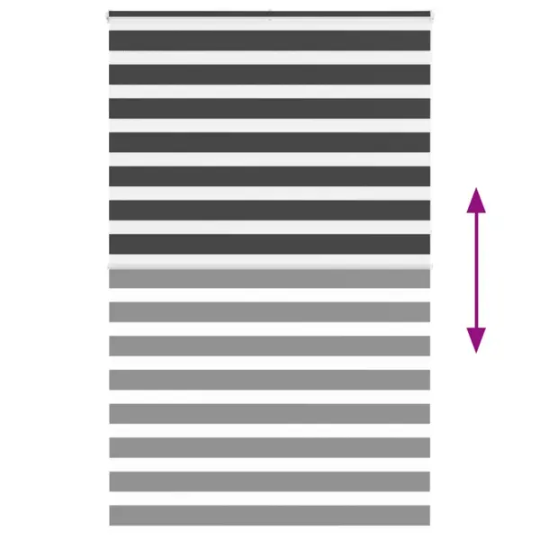 Triibuline sebraruloo valguse reguleerimisega, must, 140 x 230 cm, polüester – 5