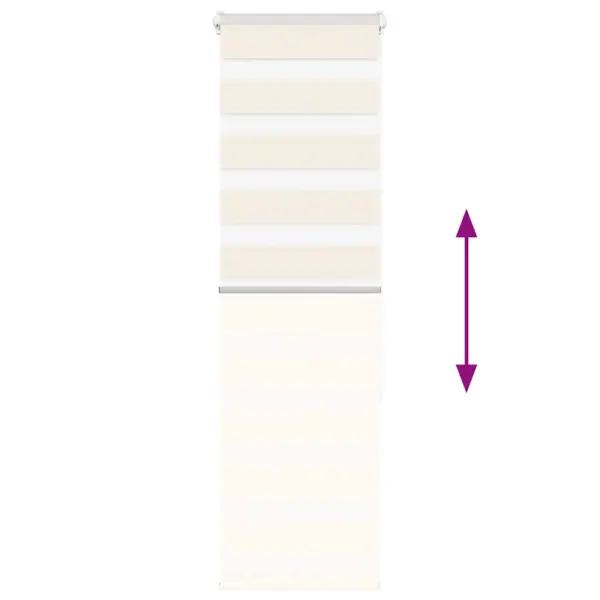 Triibuline sebraruloo marmorbeež, 40 x 150 cm, polüester, kettmehhanismiga – 5
