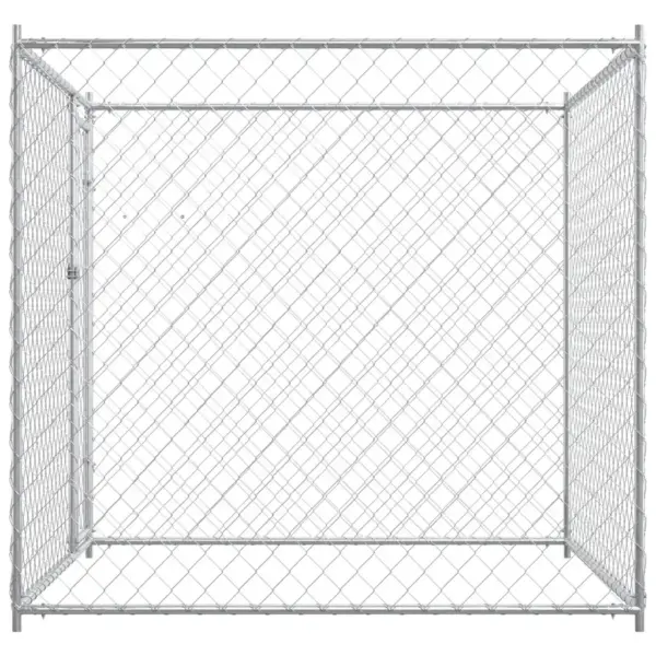 Riiviga lukustatav tsingitud terastraadist koeraaed, 193 x 193 x 185 cm – 3