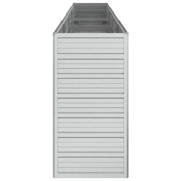 Metallist peenrakast avatud põhjaga, tsingitud teras, hõbedane, 320 x 40 x 77 cm – 5