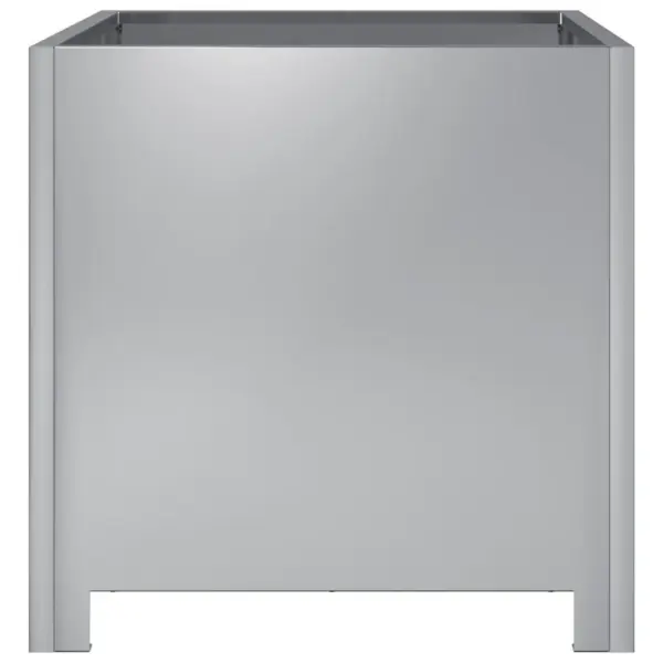 Aia taimekastid põhjaga, 2 tk, tsingitud teras, hõbedane, 40 x 40 x 40 cm – 7