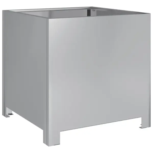 Aia taimekastid põhjaga, 2 tk, tsingitud teras, hõbedane, 40 x 40 x 40 cm – 8