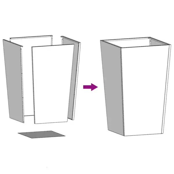 Põhjaga aia taimekastid, 2 tk, tsingitud teras, hõbedane, 45 x 45 x 75 cm – 10