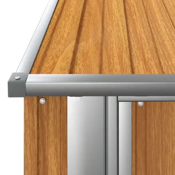 Tsingitud terasest aiakuur puiduimitatsiooniga, 180,5 x 97 x 209,5 cm – 5