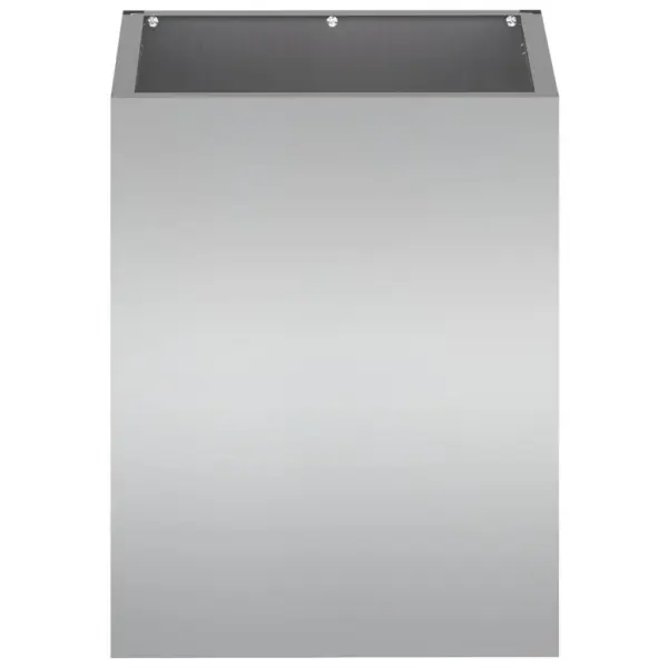 Ruudukujuline tsingitud terasest aiapott, hõbedane, 32 x 32 x 40 cm – 5