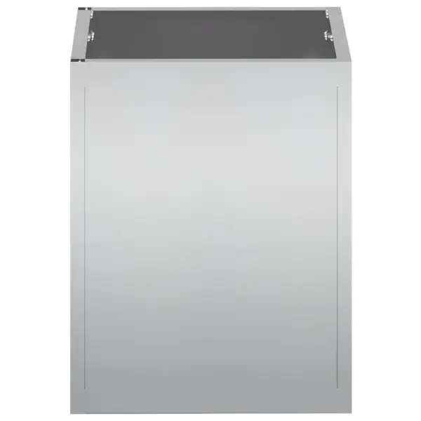 Ruudukujuline tsingitud terasest aiapott, hõbedane, 32 x 32 x 40 cm – 6