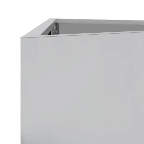 Kõrge aiataimekast põhjaga, tsingitud teras, hõbedane, 40 x 40 x 75 cm – 7