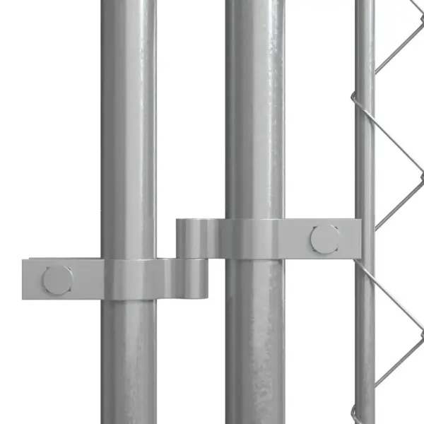 Tsingitud terasest koeraaedik, hõbedane, 7,6 x 3,8 x 1,9 m – 6