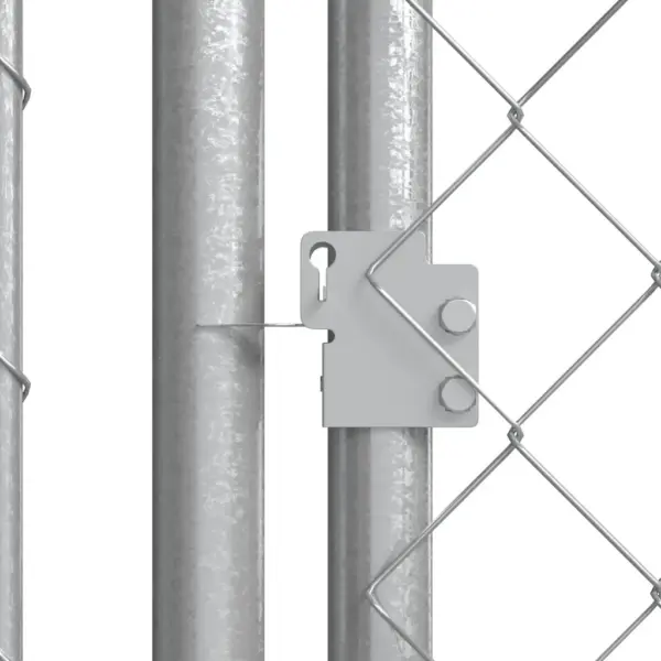 Tsingitud terasest koeraaedik, hõbedane, 7,6 x 3,8 x 1,9 m – 7