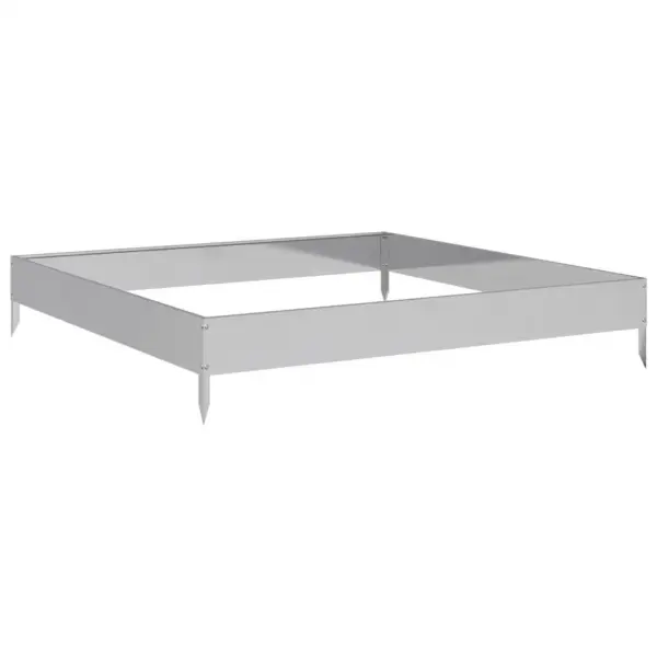 Tsingitud terasest kõrgpeenar, 100 x 100 x 18,5 cm, hõbedane – 2