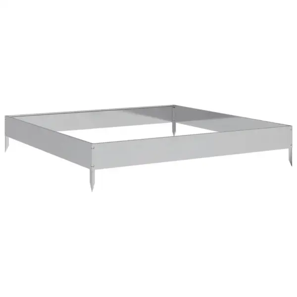 Tsingitud terasest kõrgpeenar, 100 x 100 x 18,5 cm, hõbedane – 6