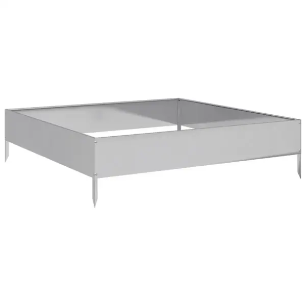 Hõbedane tsingitud terasest kõrgpeenar, 100 x 100 x 26 cm – 2