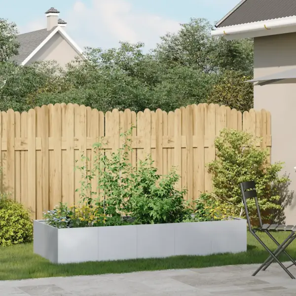 Tsingitud terasest kõrgpeenar avatud põhjaga, hõbedane, 200 x 80 x 40 cm – 3