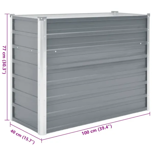 Tsingitud terasest kõrgpeenar avatud põhjaga, hall, 100 x 40 x 77 cm – 7