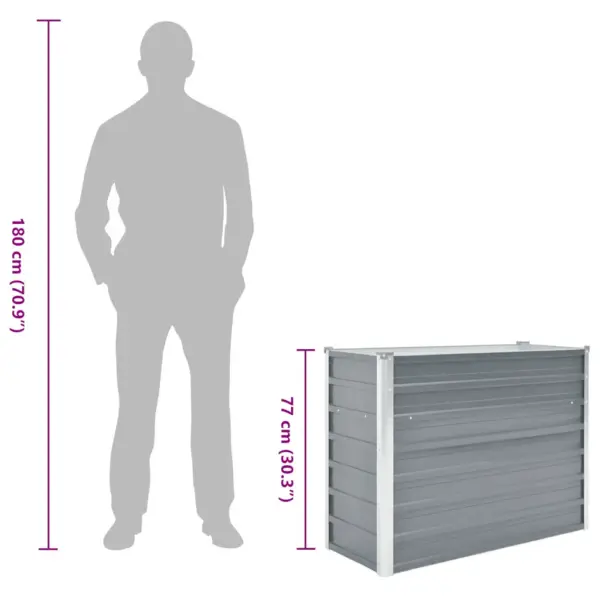 Tsingitud terasest kõrgpeenar avatud põhjaga, hall, 100 x 40 x 77 cm – 8