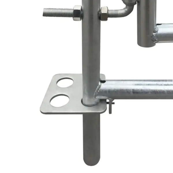 Lambaaedik tsingitud terasest lukustatava väravaga, 4 paneeli, 137 x 137 x 92 cm – 3