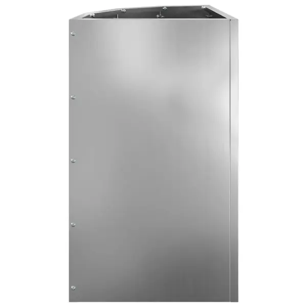 Nurgapott välistingimustesse, hõbedane tsingitud teras, 30 x 30 x 50 cm – 6