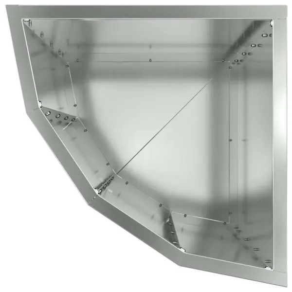 Nurgapott välistingimustesse, hõbedane tsingitud teras, 30 x 30 x 50 cm – 8