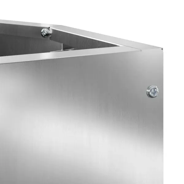 Nurgapott välistingimustesse, hõbedane tsingitud teras, 30 x 30 x 50 cm – 9