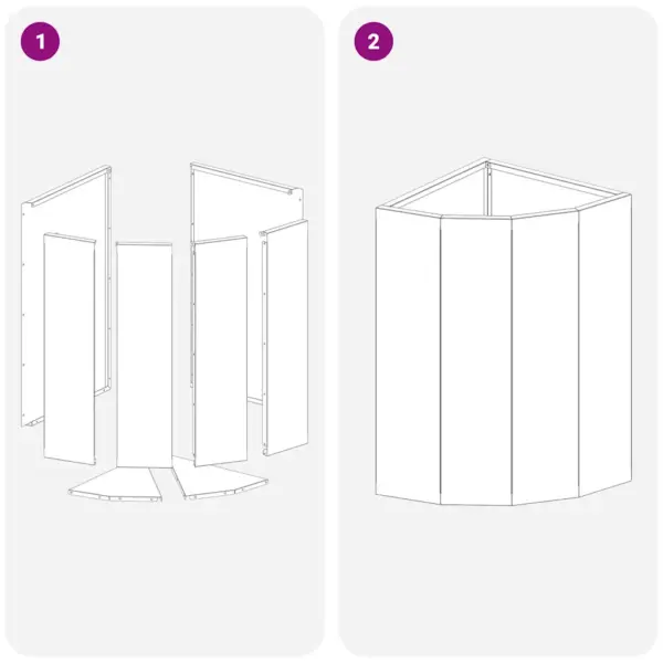 Nurgapott välistingimustesse, hõbedane tsingitud teras, 30 x 30 x 50 cm – 10
