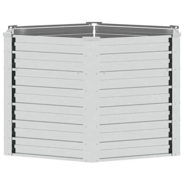 Tsingitud terasest peenrakast avatud põhjaga, hõbedane, 129 x 129 x 77 cm – 2