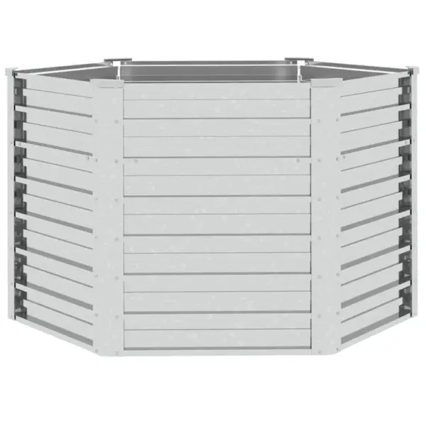 Tsingitud terasest peenrakast avatud põhjaga, hõbedane, 129 x 129 x 77 cm – 3